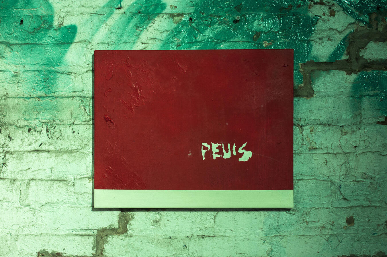 "PEVIS" Oil and acrylic on canvas. 20 x 16 inches. 2014.